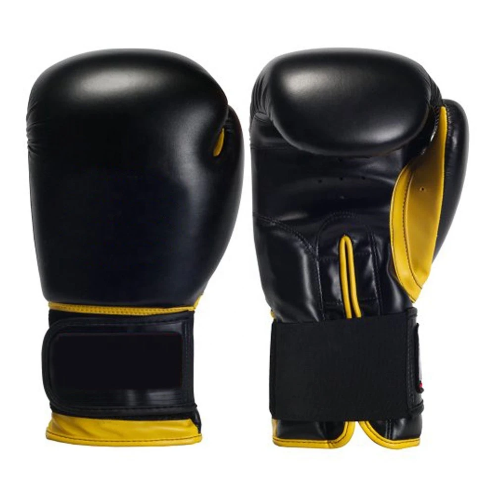 Fashion PU Leather Boxing Gloves for Training Martial Arts New Black Red OEM Logo Thai Color Material Adults People Origin Type