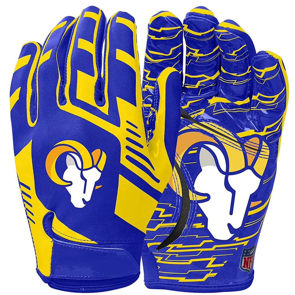 Custom Printed Silicone Anti-slip Palm American Football Outdoor Sports Gloves