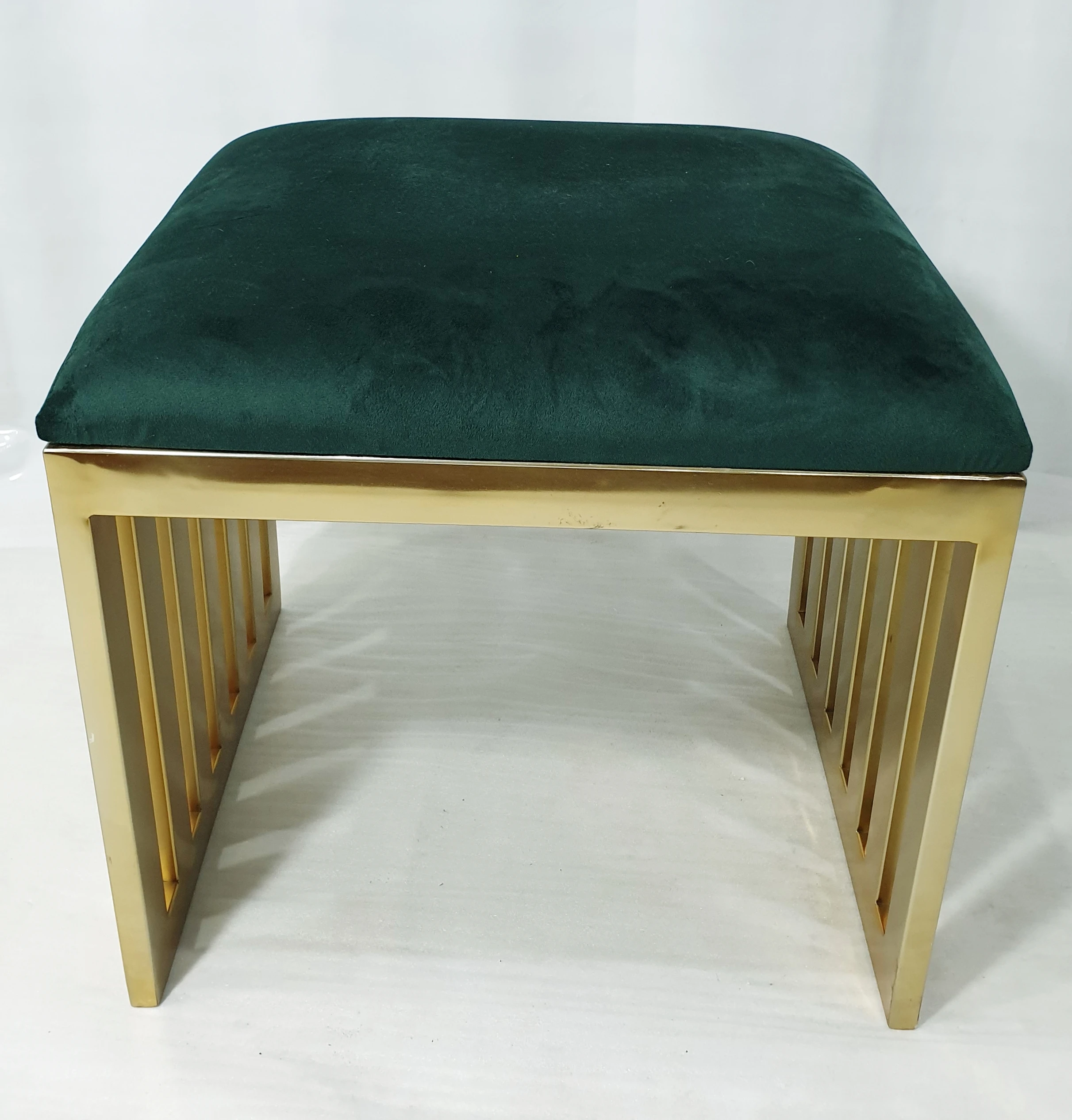 Strips Stool in High quality Stainless Steel mirror finish with Leather Cushion seat in multiple colors for home & office use