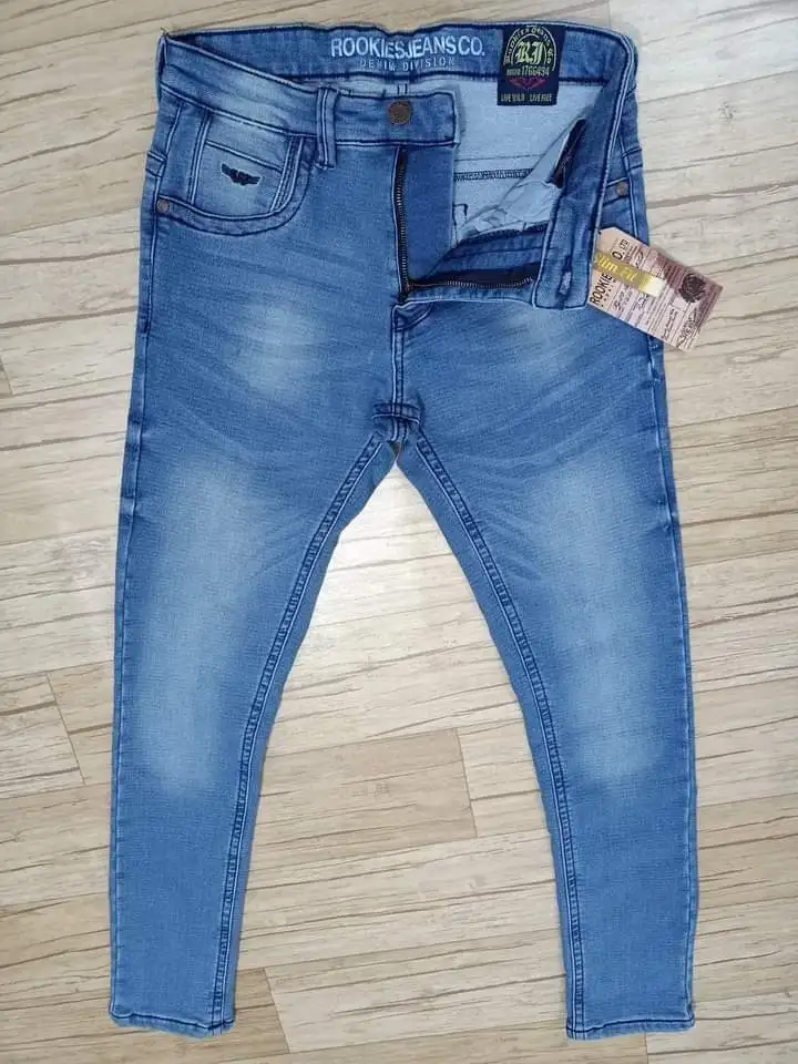 New Jeans Regular Straight Denim Jeans for male Classic ripped Casual Pants Elastic High Quality Brand jean from Bangladesh