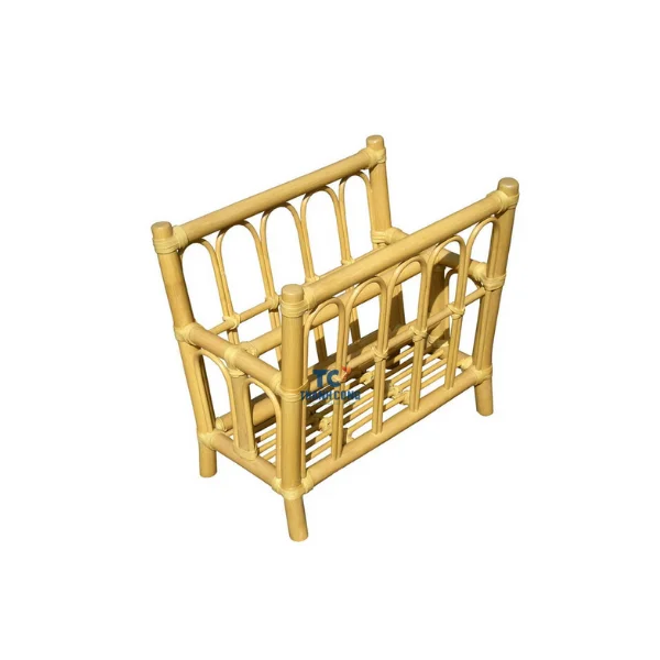 Best Quality Manufactured Rattan Magazine Hold Magazine Rack Natural Storage Basket Wholesale