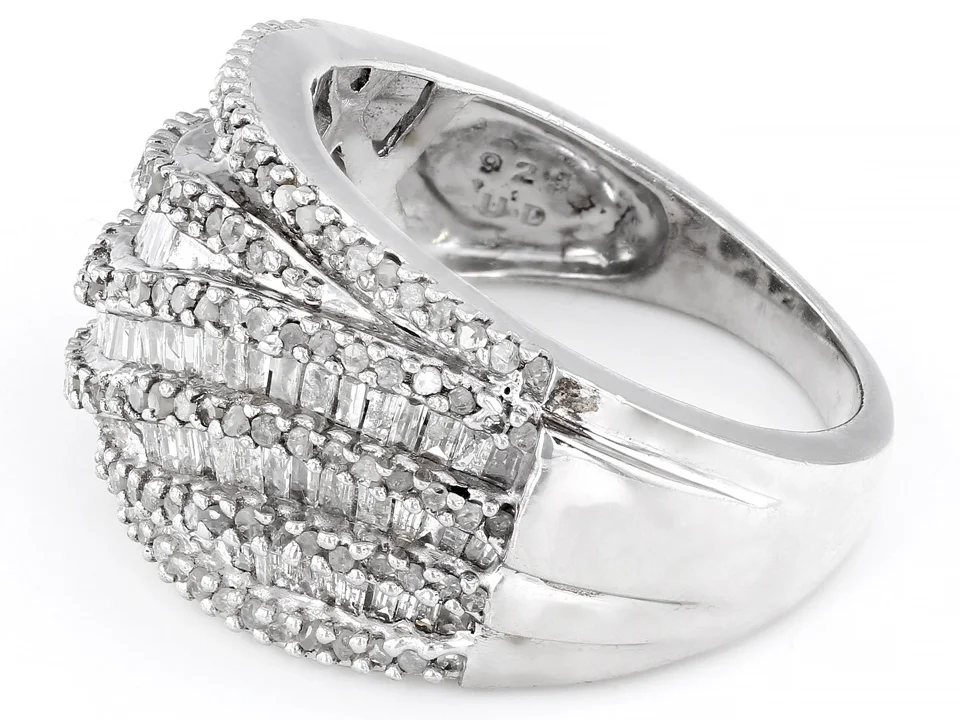 Round Sterling Silver Rings Lab Diamond Engagement Star Baguette Cut Iced Out Diamond Hip Hop Ring Certified 5925 Silver jewelry