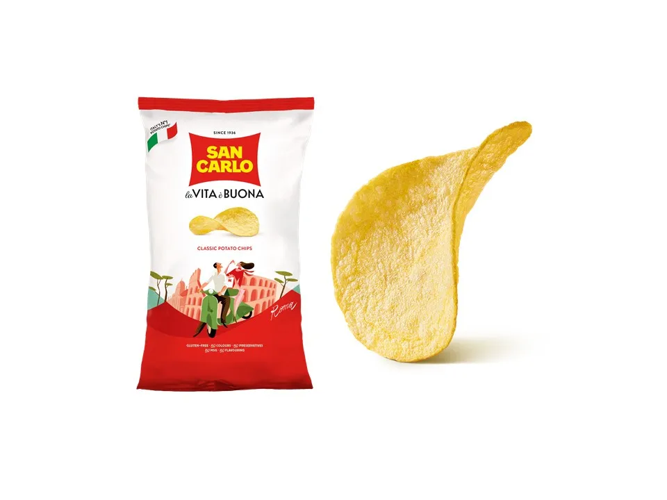 San Carlo Classic potato chips gr 50 premium quality Made in Italy