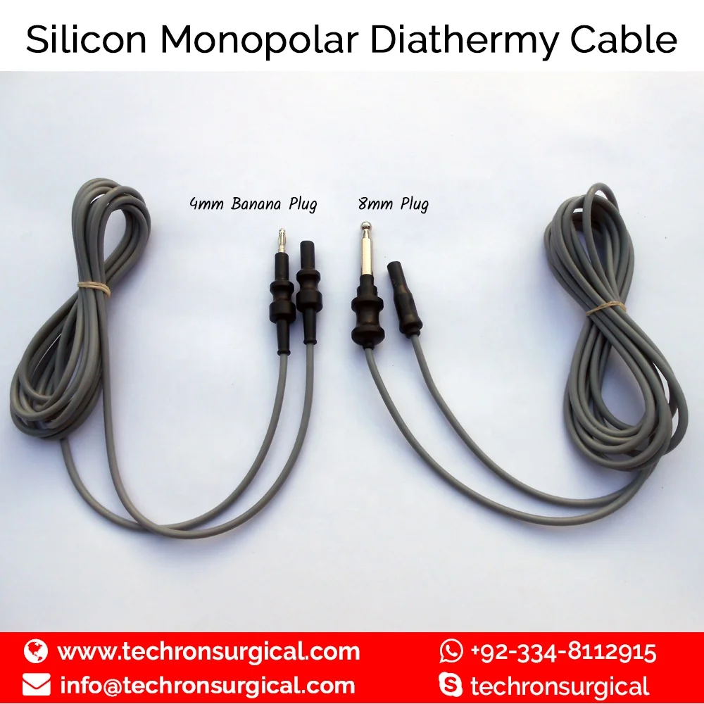 Reusable 4mm Monopolar Diathermy Cables Adaptors