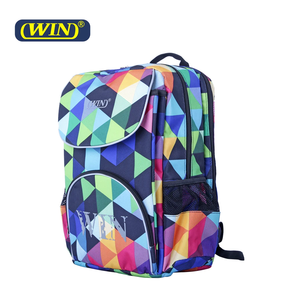 Fashion Printing Large Capacity Reflective Logo School Backpack Bag For Kids