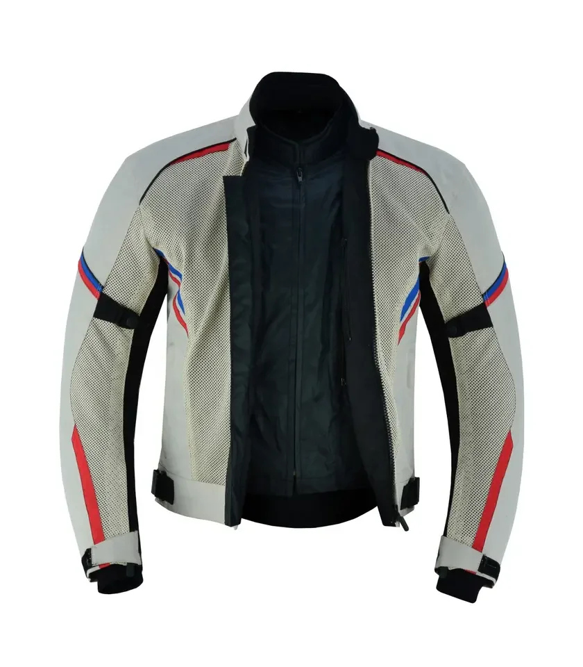 Riding Racing Motorcycle Jacket Designed Wholesale Brand Men Auto OEM Customized Style Sportswear Mesh Jacket Feature Material