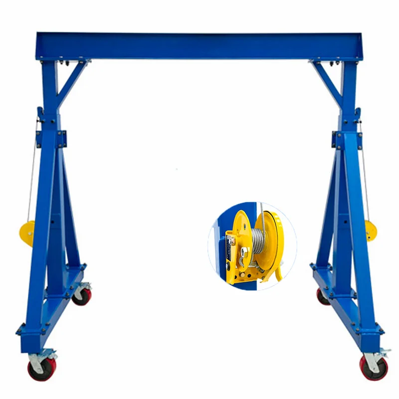 Adjustable Height Span Electric Hoist Type Trackless Mobile Lifting 1000kg 5 Ton 10 Ton Portable Gantry Crane