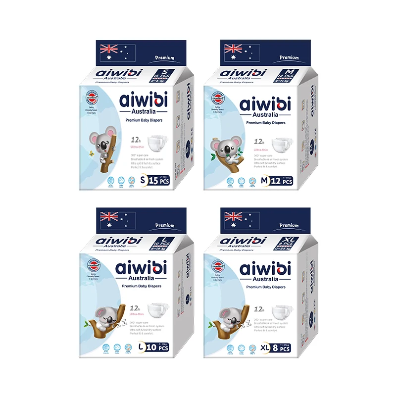 Australian Aiwibi Baby Diapers/Nappies In Turkey Free Shipping Full Sizes Baby Diaper Supplier Sample Free Diaper