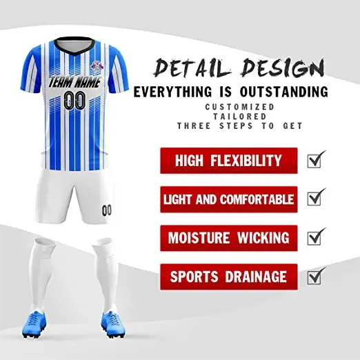 Customized High Quality Sublimation Soccer Jersey Patch Embroidered Logo Custom Polyester Soccer Football Jersey