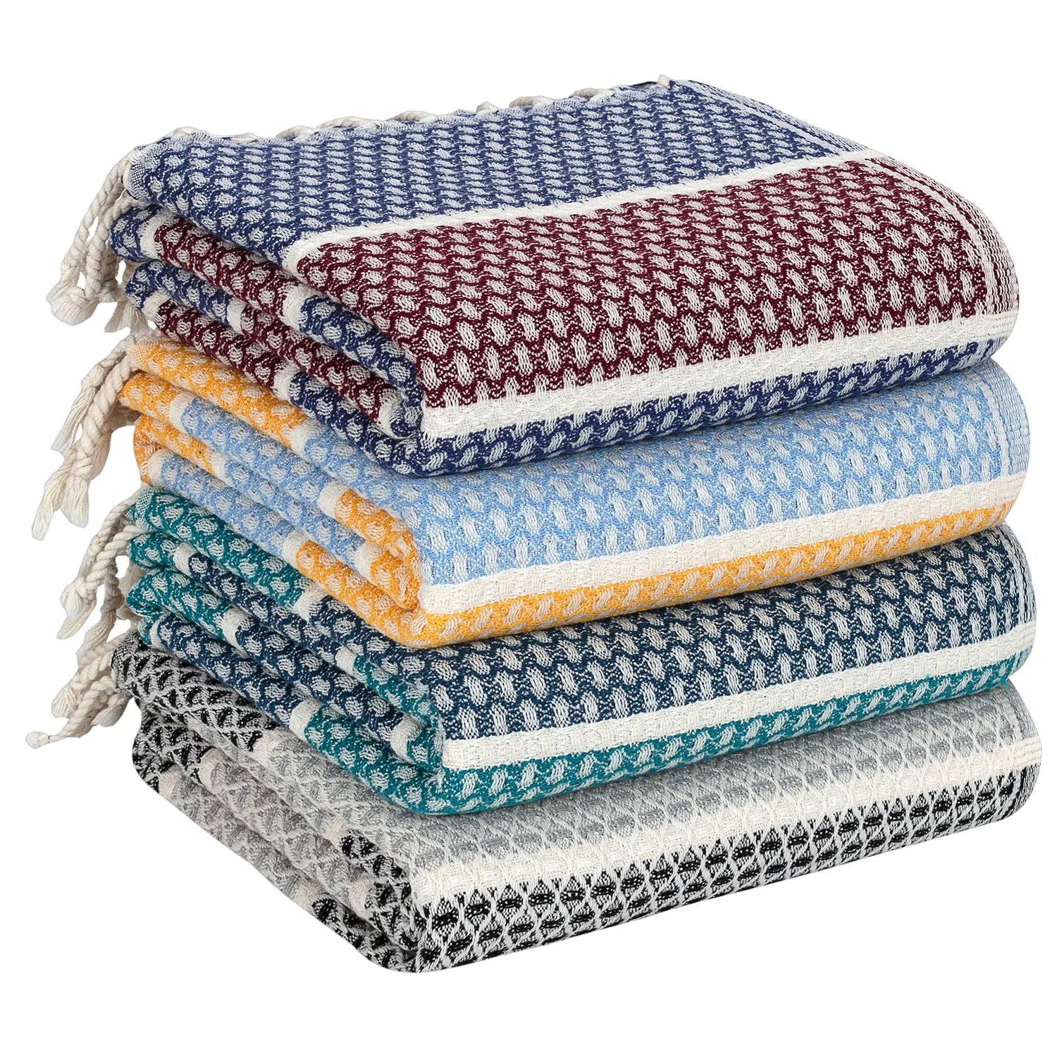 Hiera Turkish Hammam Towel Peshtemal Towel  Wholesale Pestemal 100% Cotton Beach Towel for Sauna