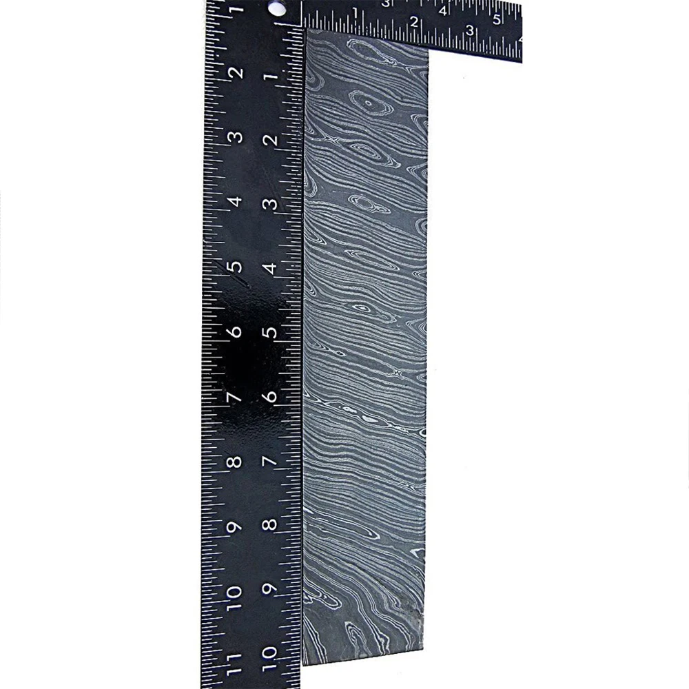 Custom Handmade Damascus Steel Billet Blank Blade Making Bar with Beautiful Black Ring Pattern