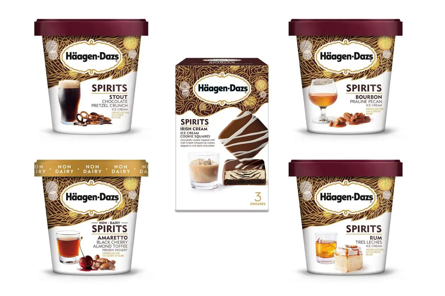 Haagen-Dazs мороженое кофе миндаль хрустящий-3-3 Fl. Унция.