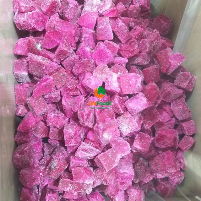 Natural sweet taste process weight supplier common type ISO cert frozen dragon fruit IQF Dragon Fruit Lifefoods from Vietnam