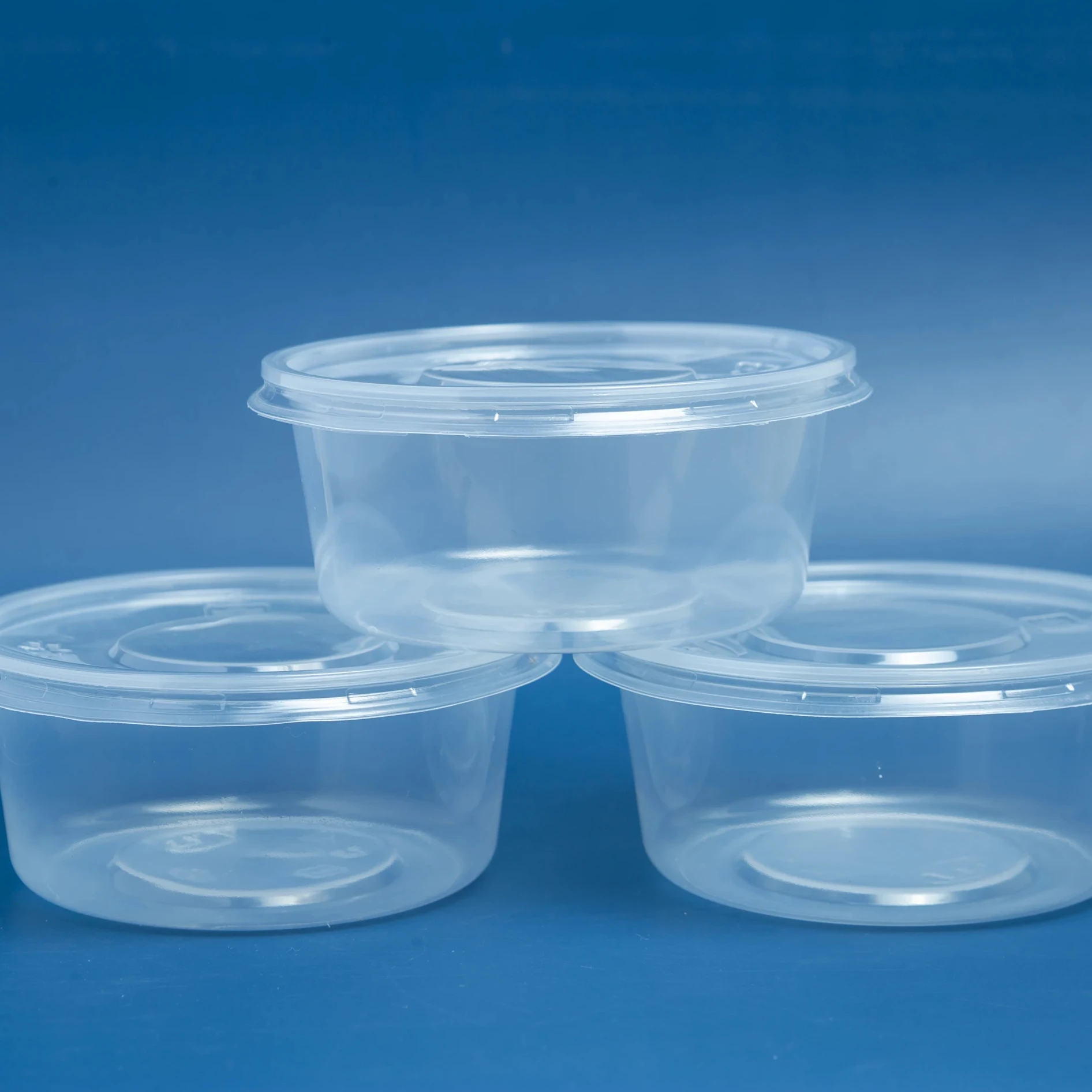 Factory 12oz round shape plastic food container with lid PP plastic take away transparent new product ideas amazon