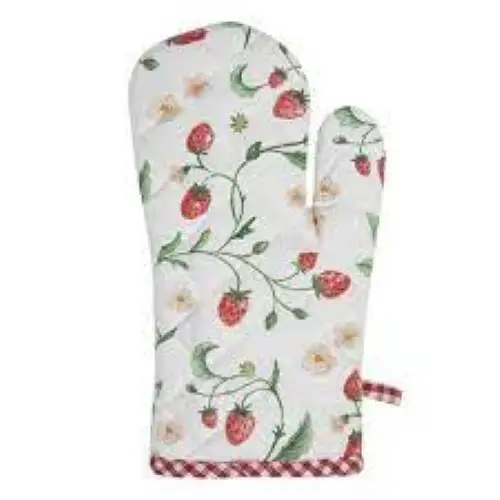 Custom Thick Heat Resistant Cotton Oven Mitt Recycled Promotion Cotton Oven Mitt Sustainable With Logo Print Cotton Oven Glove