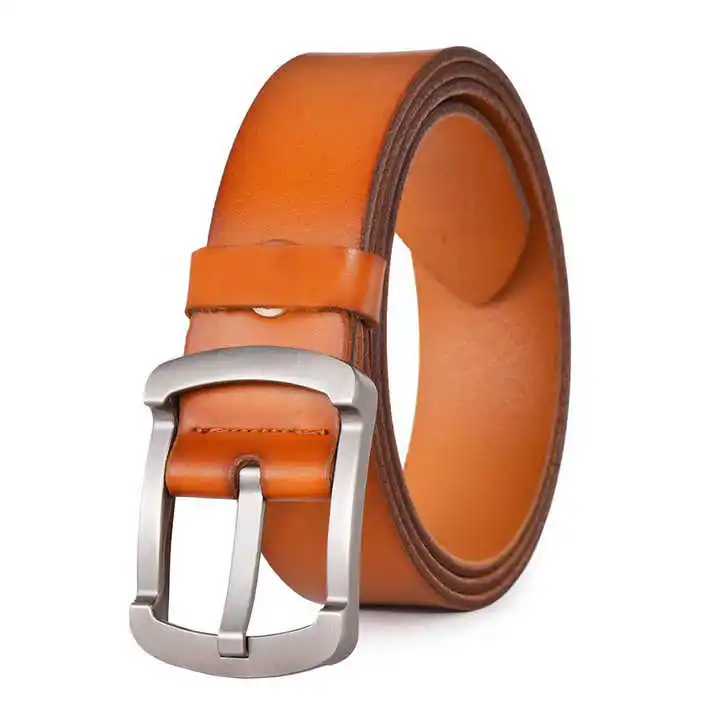 Genuine Leather Luxury Durable Smooth Men Casual Automatic Belts Business Matte Black Slide Buckle Leather Belt