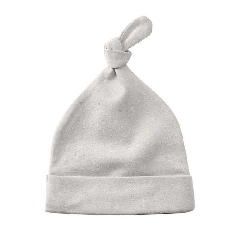 baby Knotted Hat Soft Cap in Summer for Baby Plain Custom White Kids Gifts Winter Unisex Knit Spring