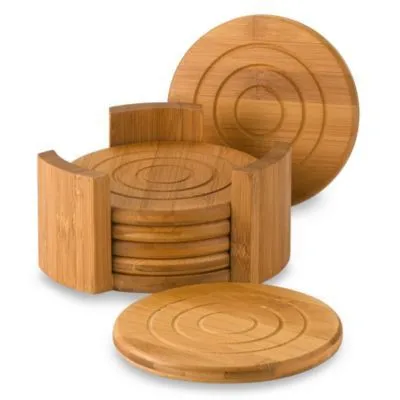 Table Decoration Acacia Wood Tea Coaster Sets Wholesale Manufacturer Modern Design Handmade Wooden Tea Coaster Supplier
