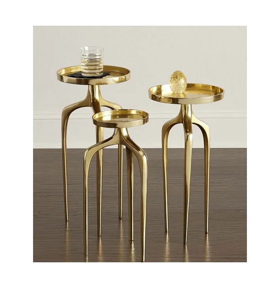 Metal Gold Plated Round Table For Household Table Centerpiec Statue & Show Piece Bedroom & Hallway Excellent Quality Show Piece