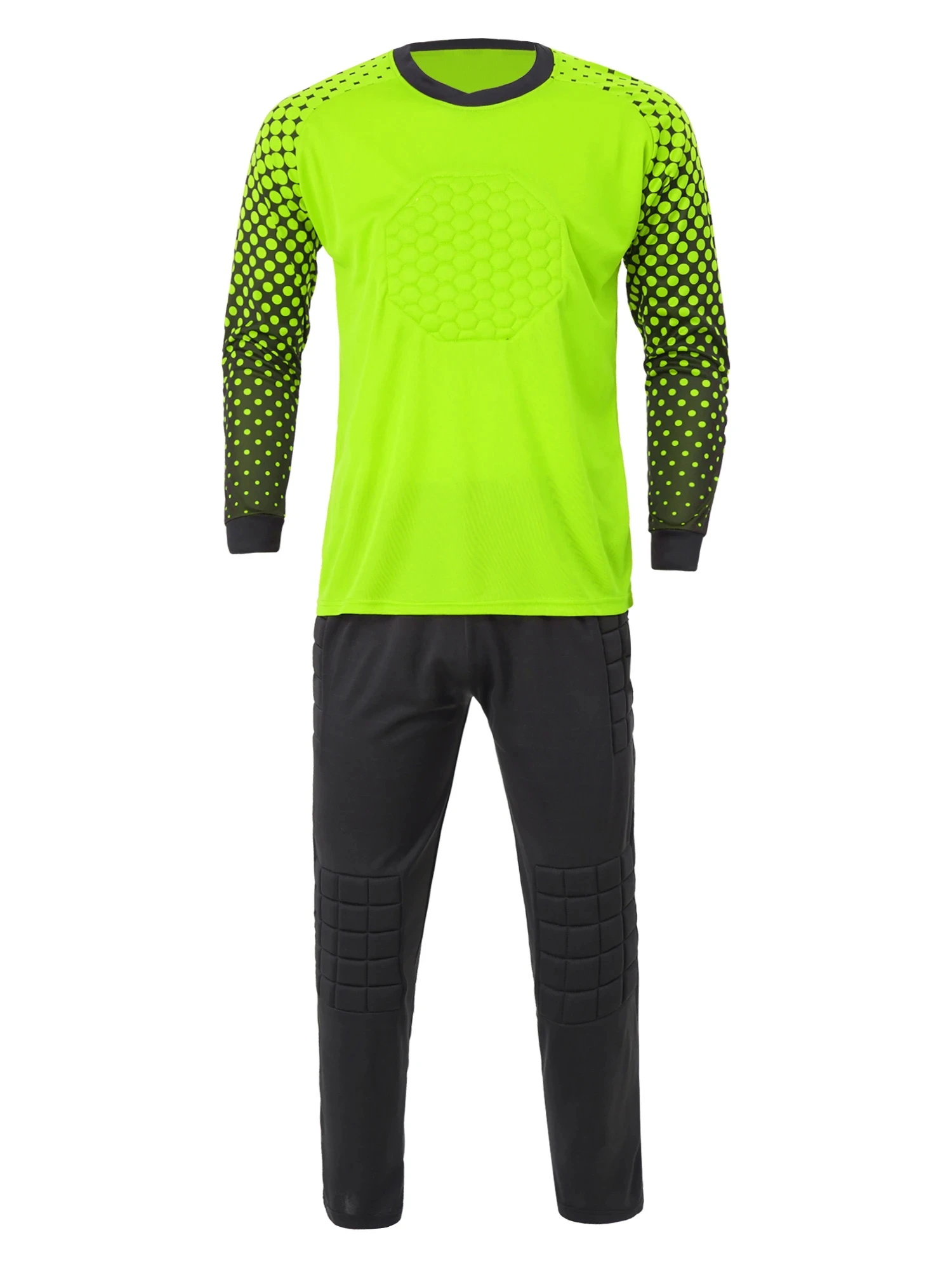 Hot Sale Custom Sublimation Padded Soccer Goalkeeper Long Sleeve Wholesale High Quality Quick Dry Goalkeeper Uniform Kit