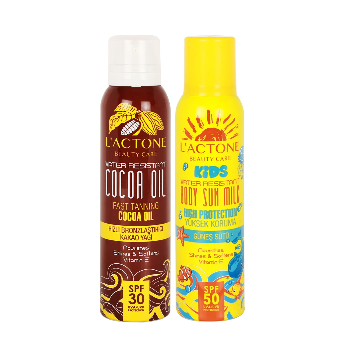 Sun Milk Spray Spf 50 Body Sun Screen Water Resistant with Vitamin E Sun Cream Made in Turkey Private Label Available