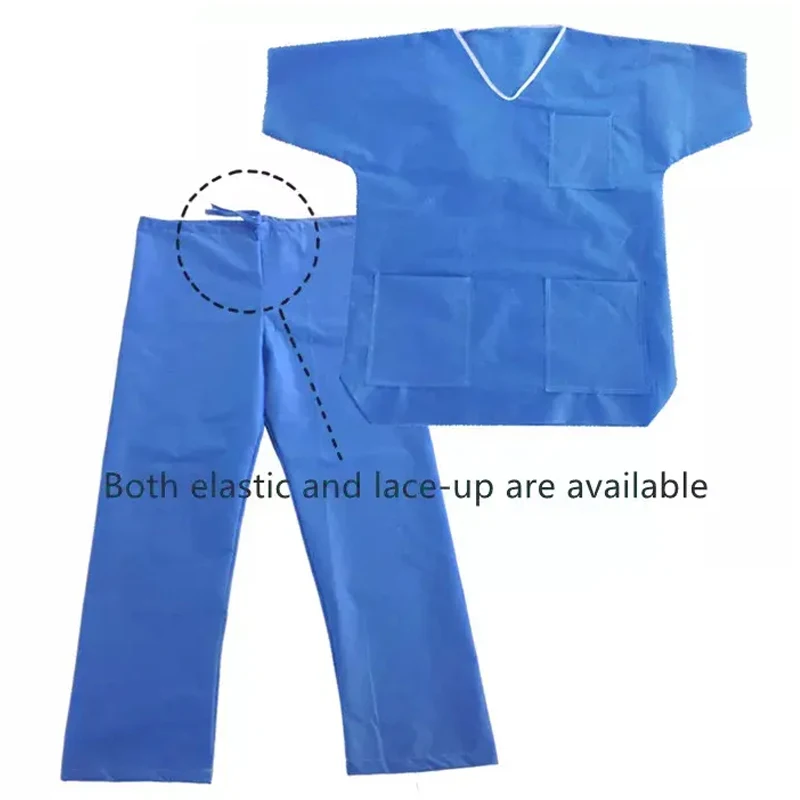 Anti wrinkle washable soft summer medical hospital scrubs nurse uniform v-neck stretchy short long sleeves men women jogger sets