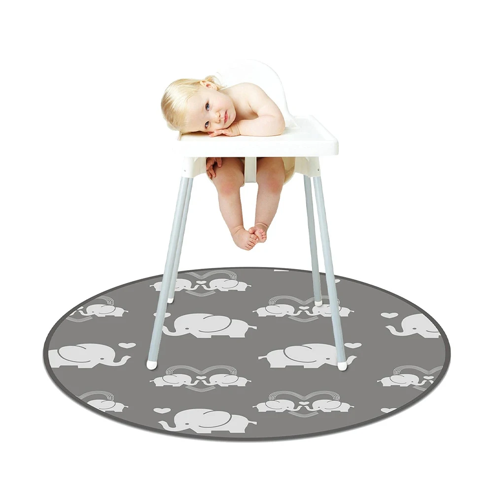 Low MOQ Non-Slip Floor Protector colorful floor mats for dining table Portable Playing splat Mat for high chair Disposable Mats