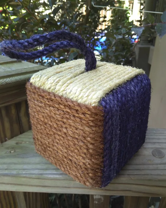 Rope knitted Doorstop | Heavy chunky Rope Door Stop