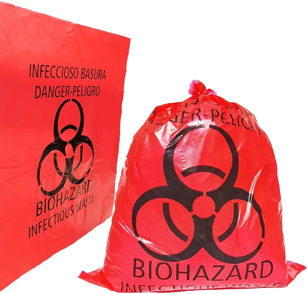 Medical Disposable Plastic Biohazard Waste Bags Autoclavable Waste bags