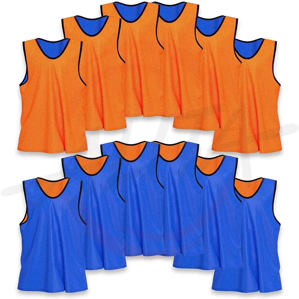 Reversible Training Vests Two Sides Sports Vest Football Jersey Pinnies for Soccer Sports Team Reversible Training Bibs