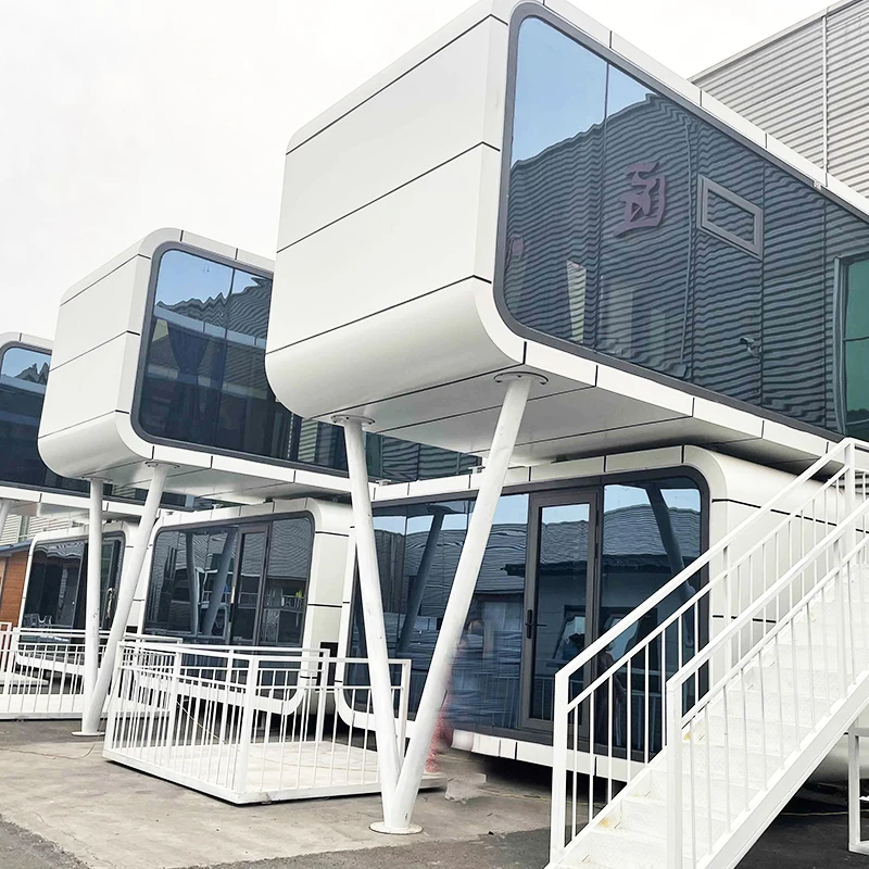Factory Price Modern Space Capsule Style Prefabricated House Scenic Area Mobile House / Modular Prefab Capsule Houses