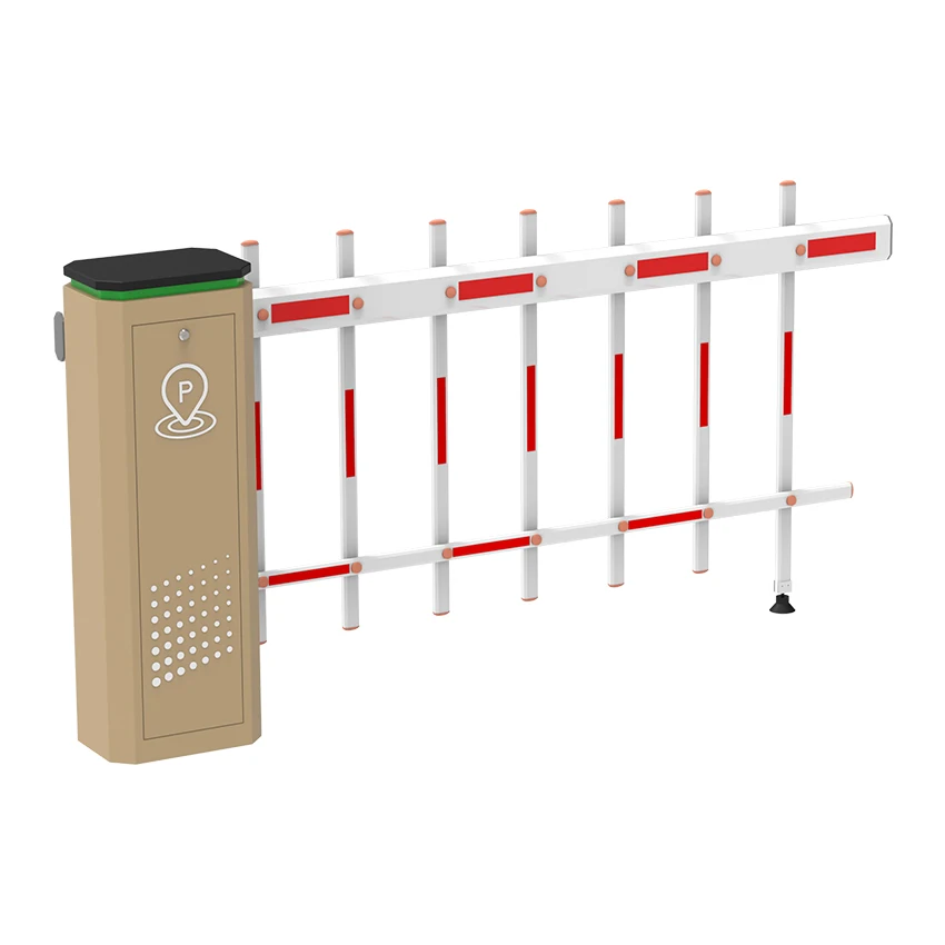 180 degrees folding boom barrier gate Automatic Boom barrier gate with car parking ticket machine remote work gate barrier