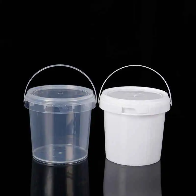 2.7 Gallon 10 litre Square Clear  Bucket Plastic Pail Bucket Plastic