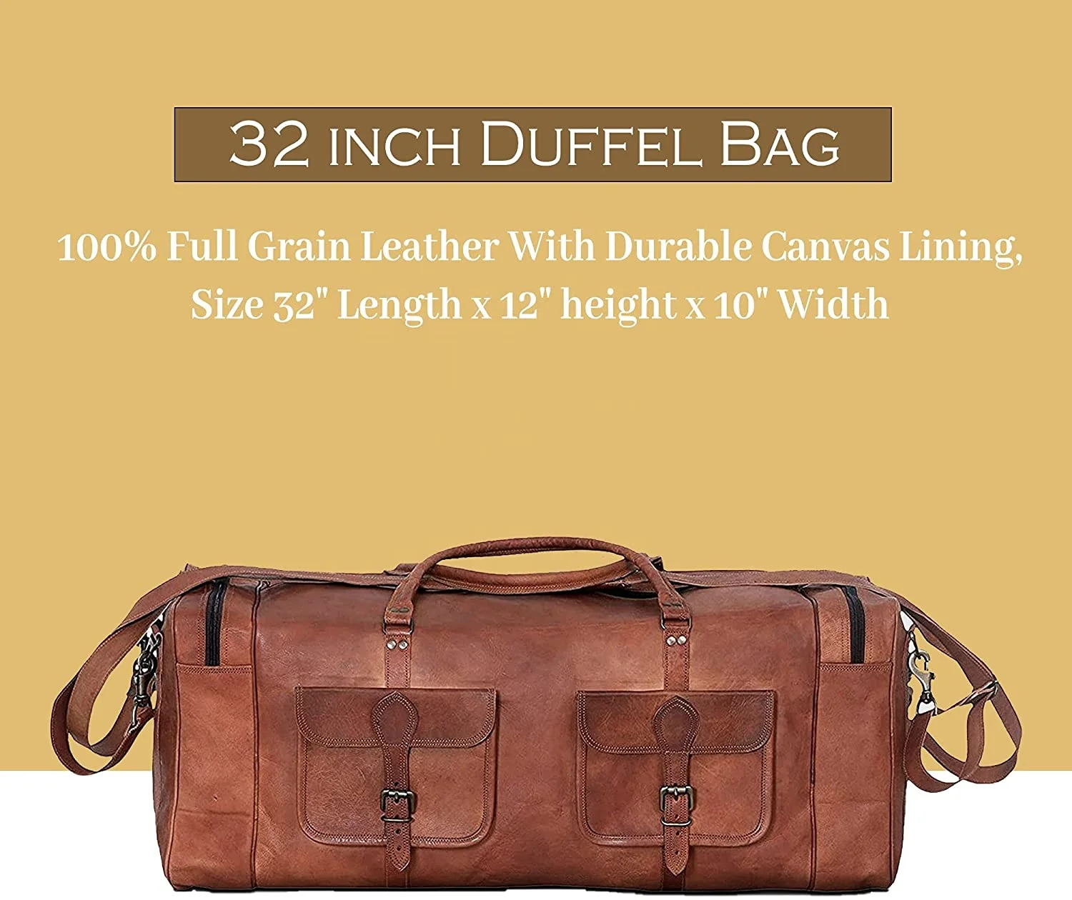 Large 32 inch duffel bags for men holdall leather travel bag/ overnight gym sports weekend bag/Custom travel  bag