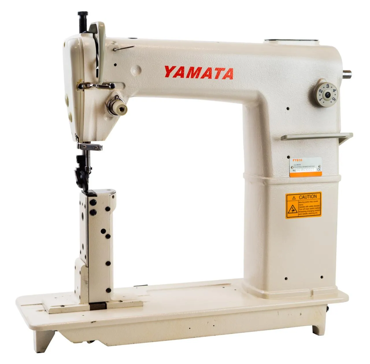 Best Price Yamata FY810 Heavy Duty Single Needle Post Bed Drop Feed Sewing Machine with Table and Servo Motor