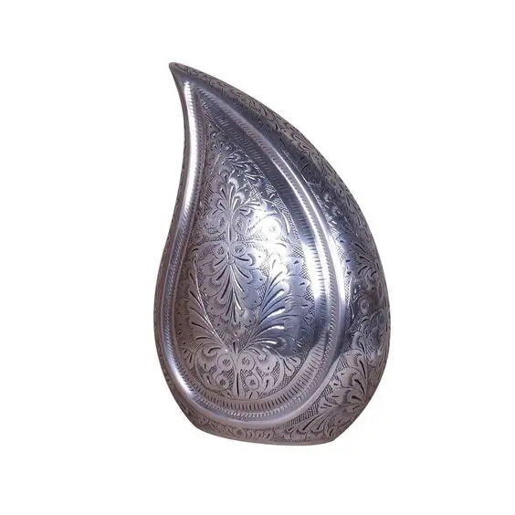 Funeral Supplies Metal Ashes Urn Adult Funeral Teardrop Urns for Decoration Metal Aluminium Cremation Western Style Urn