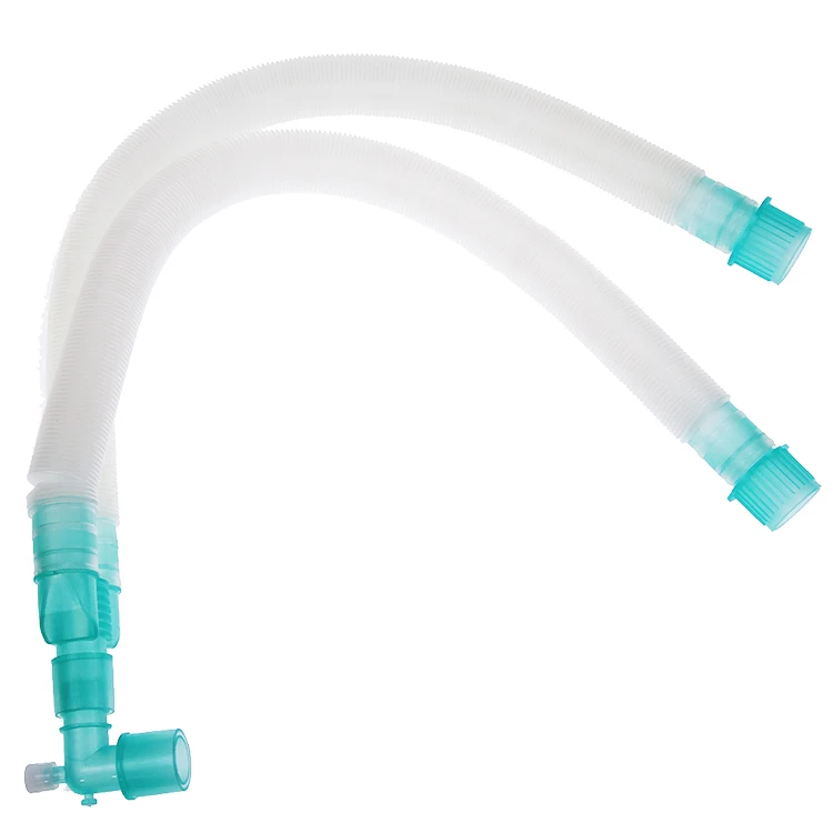 Disposable Breathing Circuit With Short Tube With Double Water Trap