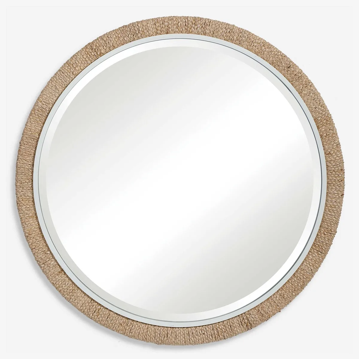 White natural wood round wall mirror for hotel apartment home living room bedroom hallway wall decoration dressing mirrors 2023