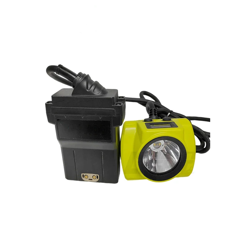 13.6Ah Rechargeable LED Miner Cap Lamp 25000Lux 1100mA Waterproof IP68 Explosion-proof PC Corded Miner Headlight