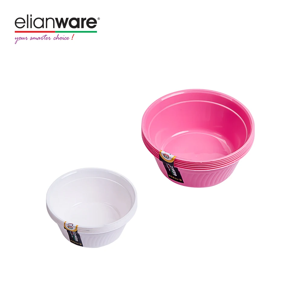 Elianware High Quality Biodegradable Plastic Party Dinner Disposable Plastic Party Bowl (6 Pieces Per Pack)