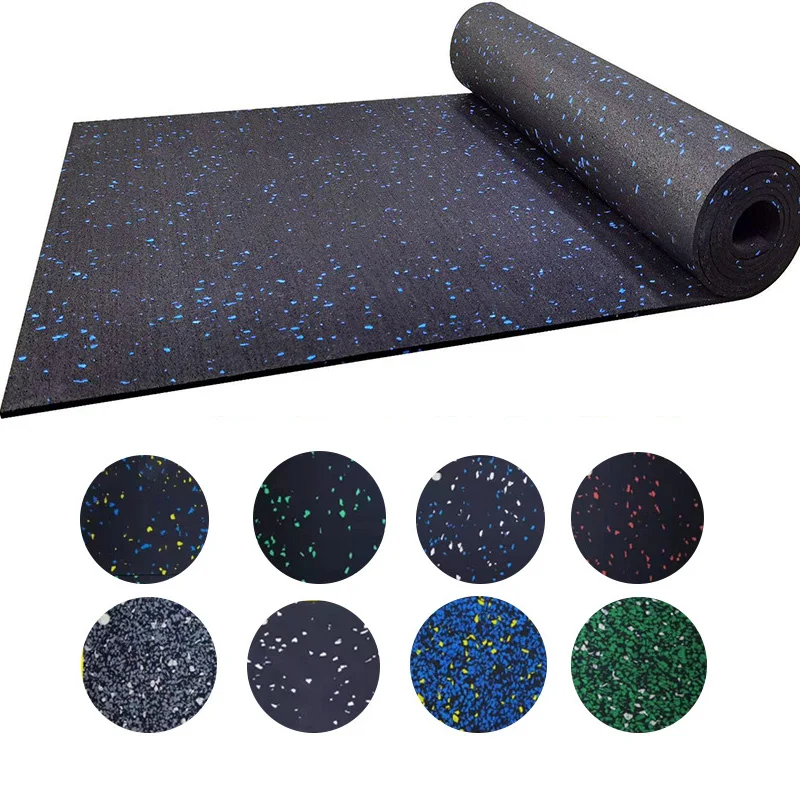 Wholesale indoor 1m Width 12mm Thickness gym rubber flooring roll piso de caucho para gym