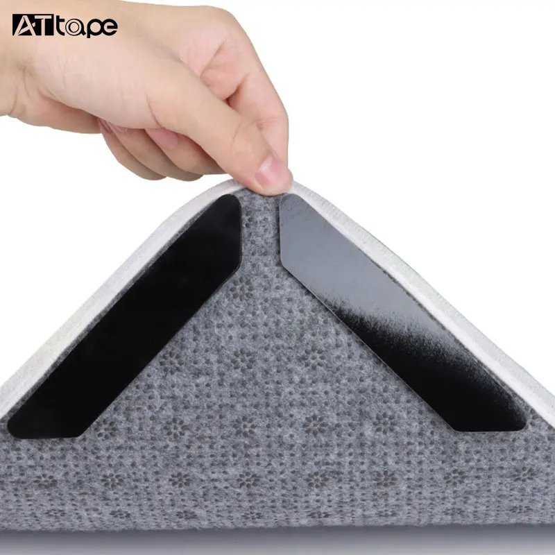 Floor Rug Carpet Mat Self-adhesive Anti Slip Sticker Reusable Washable Silicone Grip Carpet Gripper