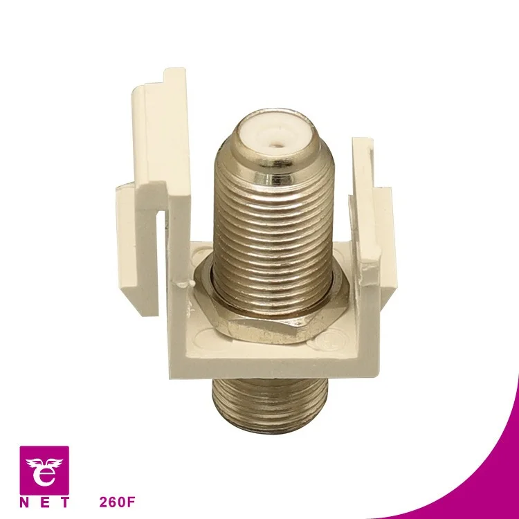 Gold-Plated Coaxial Keystone Jack Insert F Type Keystone Connectors