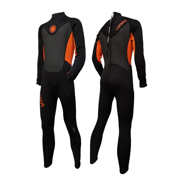 3mm Neoprene Full Wetsuit Men Black Zipper Diving Suit for Snorkeling Diving Swimming Kitesurfing