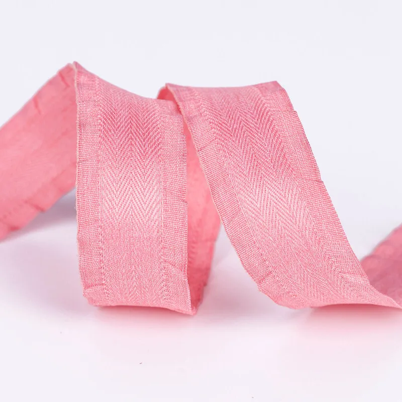 New Korean 4cm Ruffled Polyester-cotton Twill Ribbon for Hair Bow Straw Hat Decoration
