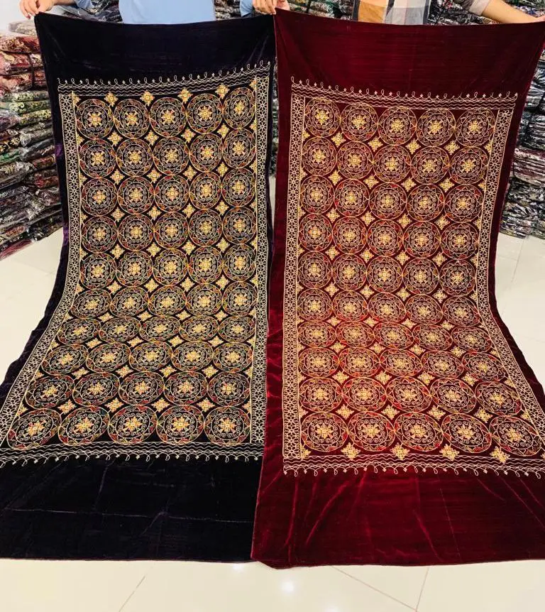 Modern Fashion Designer Pakistani Indian Velvet Shawl Heavy Embroidery Velvet 3 Piece Suits Available On Wholesale Price