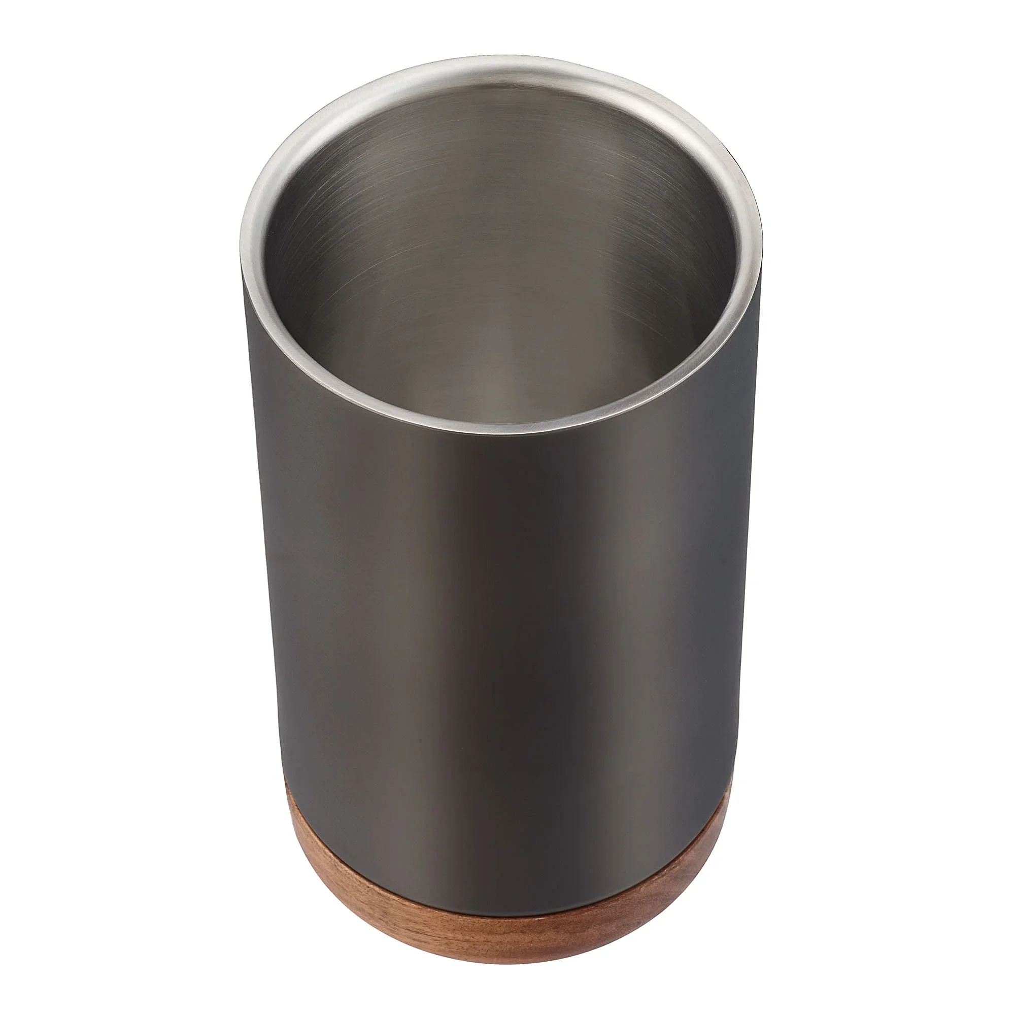 Elegance Wine Chiller/Cooler Double wall Stainless steel+wood KGN BWWC 230 Black nickel barware equipment accessories top seller