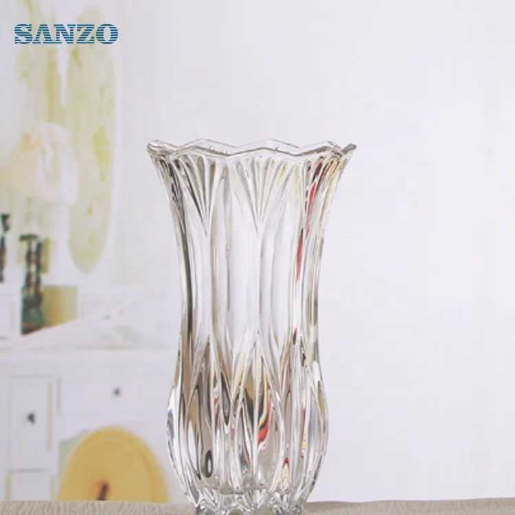 Wholesale Flower Vases Phoenix Tail Shape Thickened Glass for Home Decor glass vase for wedding