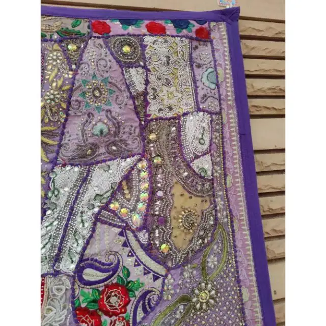Tapestry Cultural Heritage Decor Traditional Vintage Wall Art Embroidered Textiles Patchwork Design Banjara Style Handmade