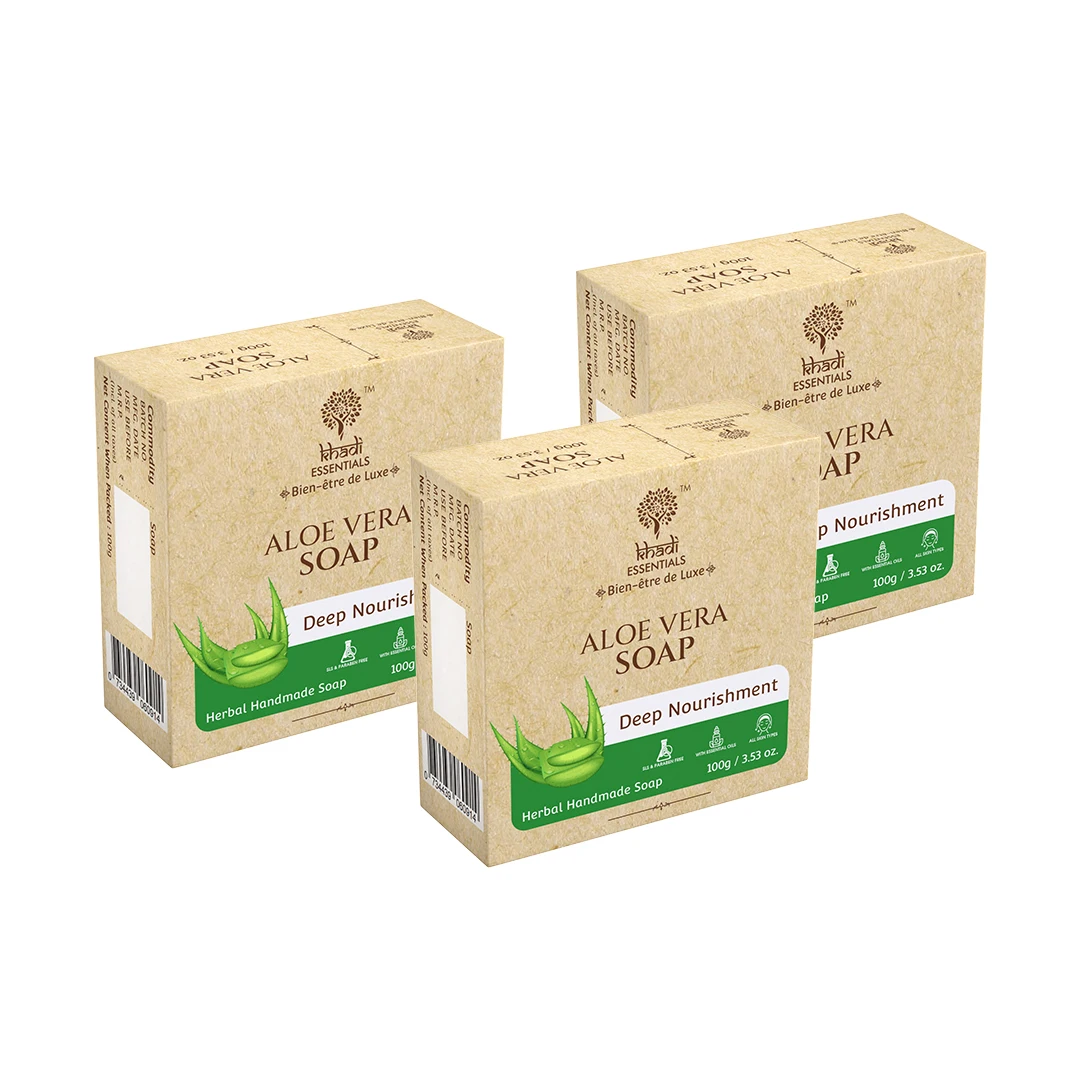 Buy Aloe Vera Natural Herbal Handmade Bathing Soap with Glycerine for Nourishing & Moisturizing Skin Lowest Prices